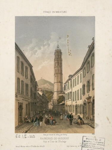 France en miniature 593 – Bagnères-de-Bigorre : Rue et Tour de l'Horloge