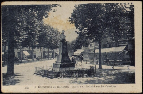 Bagnères-de-Bigorre – Buste d'A. Rolland sur les Coustous [sculpture Jean Escoula] - 11