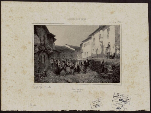 L'Artiste-Revue de Paris – Salon de 1845 – Chants ossalois (Basses Pyrénées)