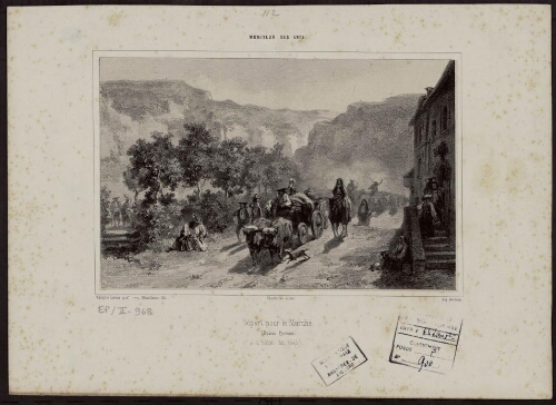 Moniteur des Arts – Départ pour le Marché (Basses Pyrénées) (Salon de 1845)