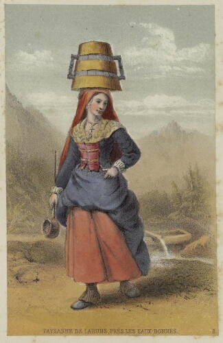 Costumes de la Région Pyrénéenne, 8 – Paysanne de laruns, près les Eaux-Bonnes