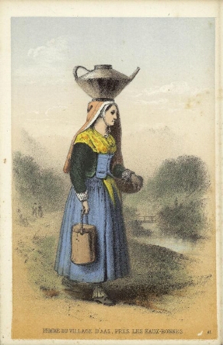 Album de Costumes Pyrénéens, 11 – Femme du village d'Aas, près les Eaux-Bonnes