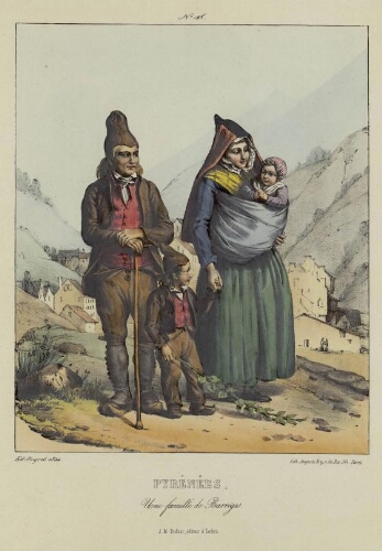 Costumes des Pyrénées N° 18 – Pyrénées : Une famille de Barrèges