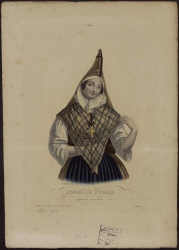Femme de Bugard, Pyrénées Orientales [département rayé au crayon avec mention Arrondt de Tarbes, Con de Trie
