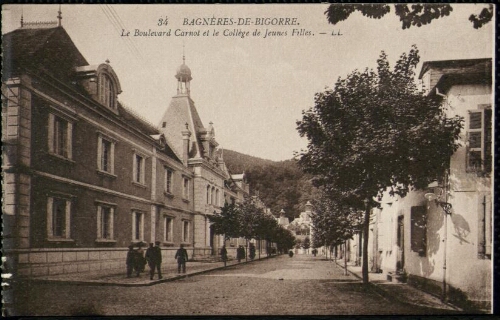 Bagnères-de-Bigorre. Le Boulevard Carnot et le Collège de Jeunes Filles – 34