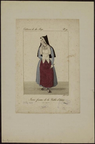 Costumes de divers Pays, N° 91 – Jeune femme de la Vallée d'Aure
