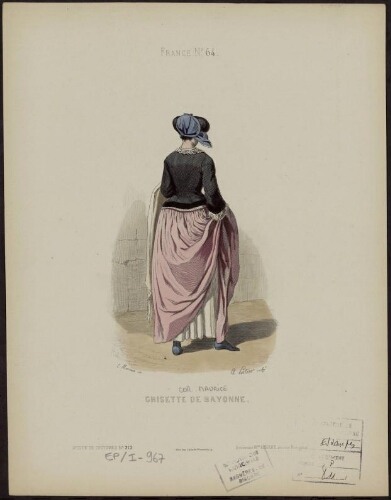 France N° 64, Musée de Costumes N° 312 – Grisette de Bayonne