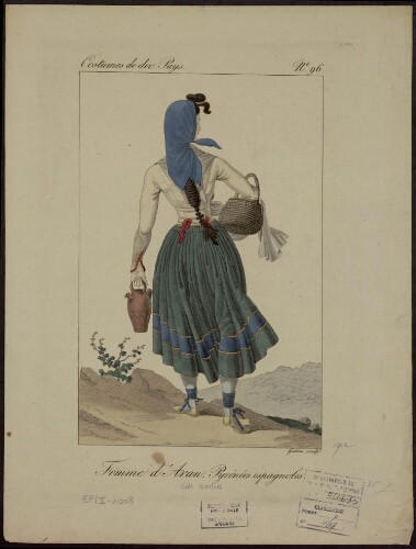Costumes de divers Pays, N° 96 – Femme d'Aran. Pyrénées espagnoles