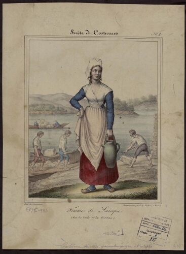 Suite de Costumes, n° 4 – Femme de Laroque (Sur les bords de la Garonne)