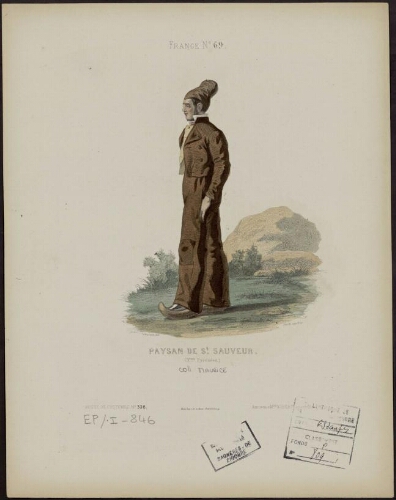 France N° 69, Musée de Costumes N° 328 – Paysan de St-Sauveur (Hautes-Pyrénées)